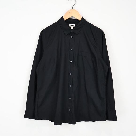 J.Crew Factory Button Up Cotton Poplin Shirt Signature Fit Black Size XL NWT - Picture 2 of 9